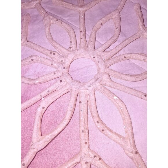 Mcm HUGE 2 18" White Glitter Snowflake Hanging Holiday Decorations Sturdy - Picture 5 of 9